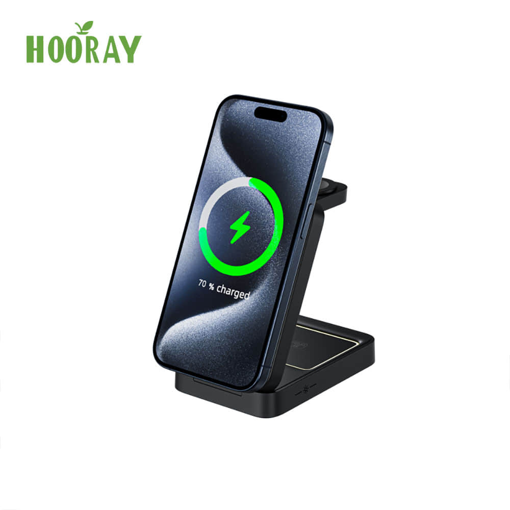 Folding 3-in-1 Magnetic Wireless Charger